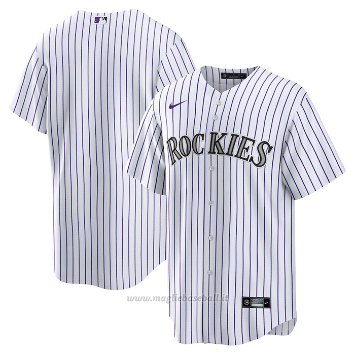Maglia Baseball Uomo Colorado Rockies Primera Replica Bianco